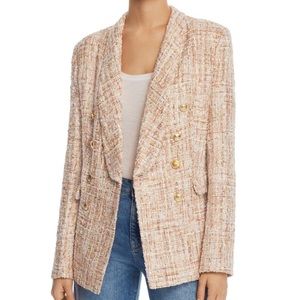 Nordstrom Aqua Chanel Style Tweed Jacket NWOT small